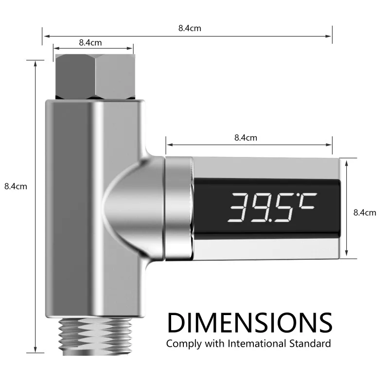 Электрический термометр для душа светодиодный дисплей Цельсия измеритель температуры воды монитор