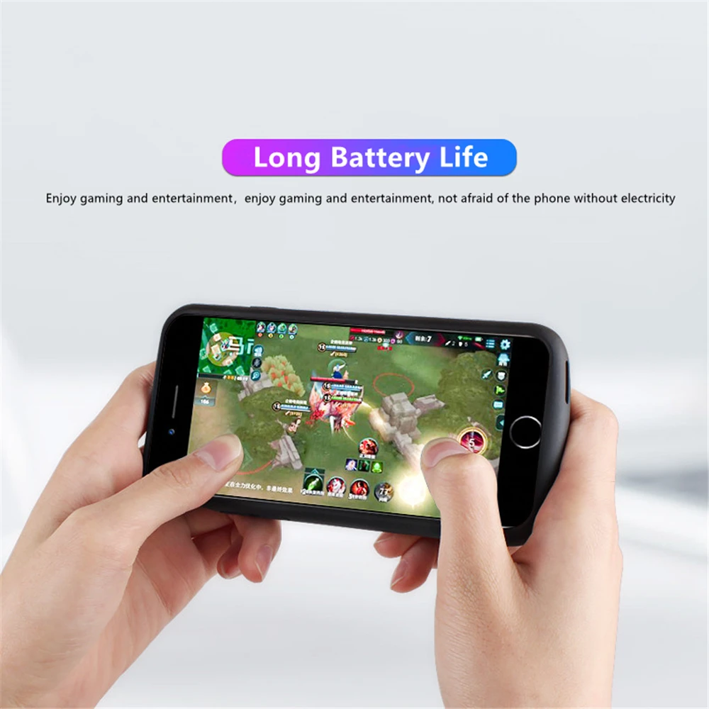 Powerbank Cover For iPhone 6 6s 7 8 Plus External Battery Charger Cases Power Bank Cover For iPhone 7 8 6 6s Charging Case