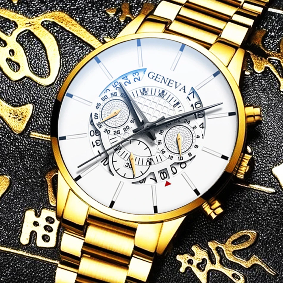 reloj hombre 2022 Men's Fashion Business Watches Men Casual Calendar Clock Male Stainless Steel Quartz Watch relogio masculino
