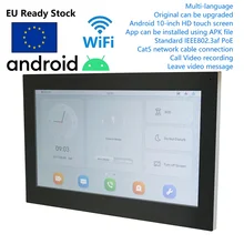 Moniteur d'intérieur numérique PoE(802.3af), 10 pouces, Android, VTH5341G W, moniteur d'interphone vidéo, sonnette filaire