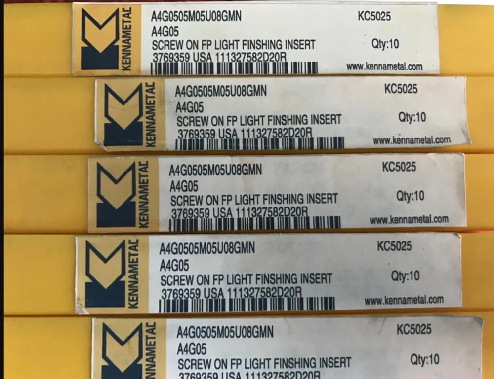 10 шт. KENNAMETAL твердосплавные вставки A4G0505M05U08GMN KC5025