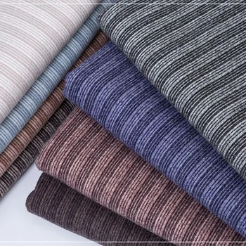 

European Style Thick Woolen Striped Fabric For Sewing Coat Pants DIY Clothing Patchwork Materials Warm Winter Fabrics 50X150cm