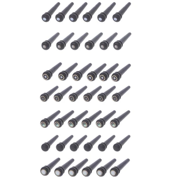 

6Pcs/set Ebony Shell Guitar Bridge Pins For Acoustic Guitar Parts & Accessories Q1FF