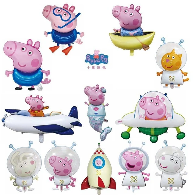 29pcs Peppa Pig Birthday Decorations Cartoon Aluminium Foil