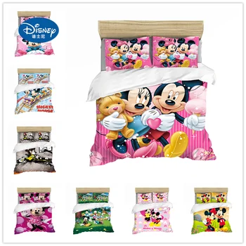 

Disney Mickey Mouse Bedding Set Duvet Cover Sets Single Double Queen King Size Comforter Bedding Sets christmas bedding