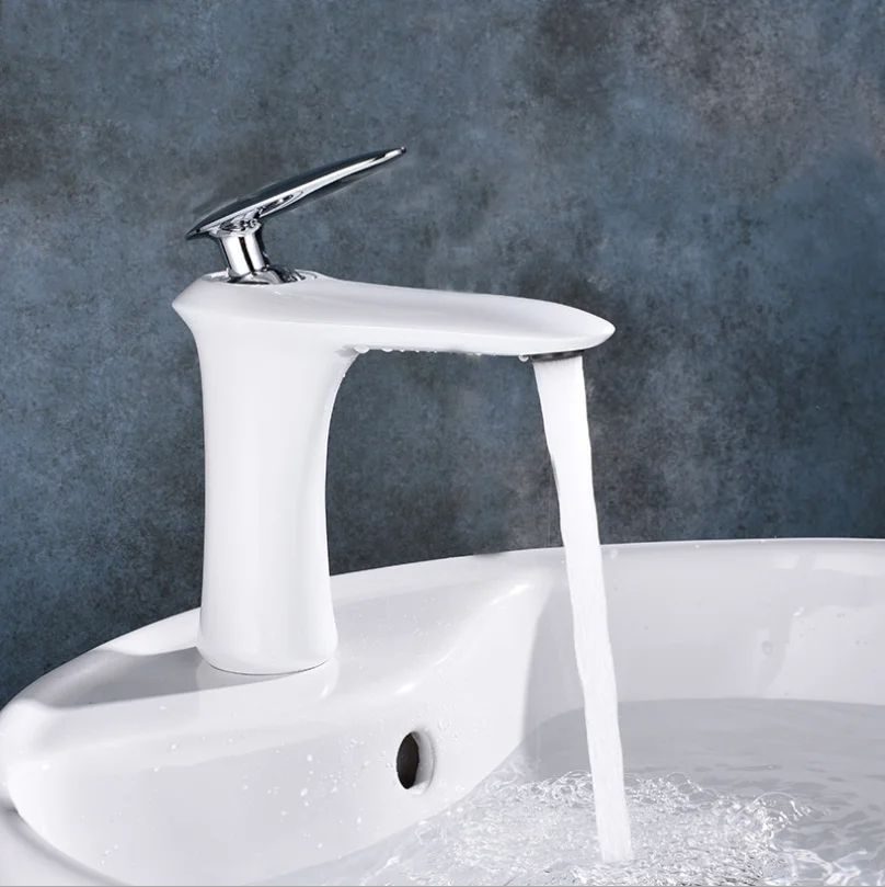 3color European Brass Creative Heightenin Faucet Balcony Bathroom Wash Basin Hot And Cold Water Mixing Tap Counter Basin Bibcock