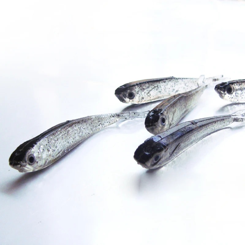 

POETRYYI Soft Lure 75mm 2.35g Silicone Swimbaits isca Artificial Worm Soft Bait Fish Wobblers Bass Carp Flying Fishing Lure