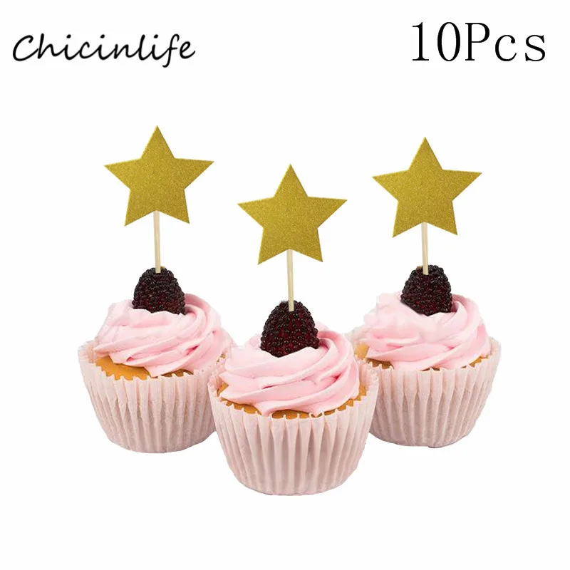 Chicinlife 10 шт. с аппликацией в виде Золотой Звезды Бумага соломинки, платье на свадьбу, детское День рождения украшение звезды с полосой соломинки Baby Shower поставки - Цвет: Насыщенный сапфировый