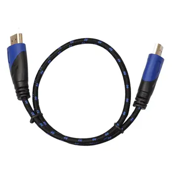 

gold-plated hdmi cable HD video cable o cable hdmi cable dual-color mode red and black network blue black 0.5M