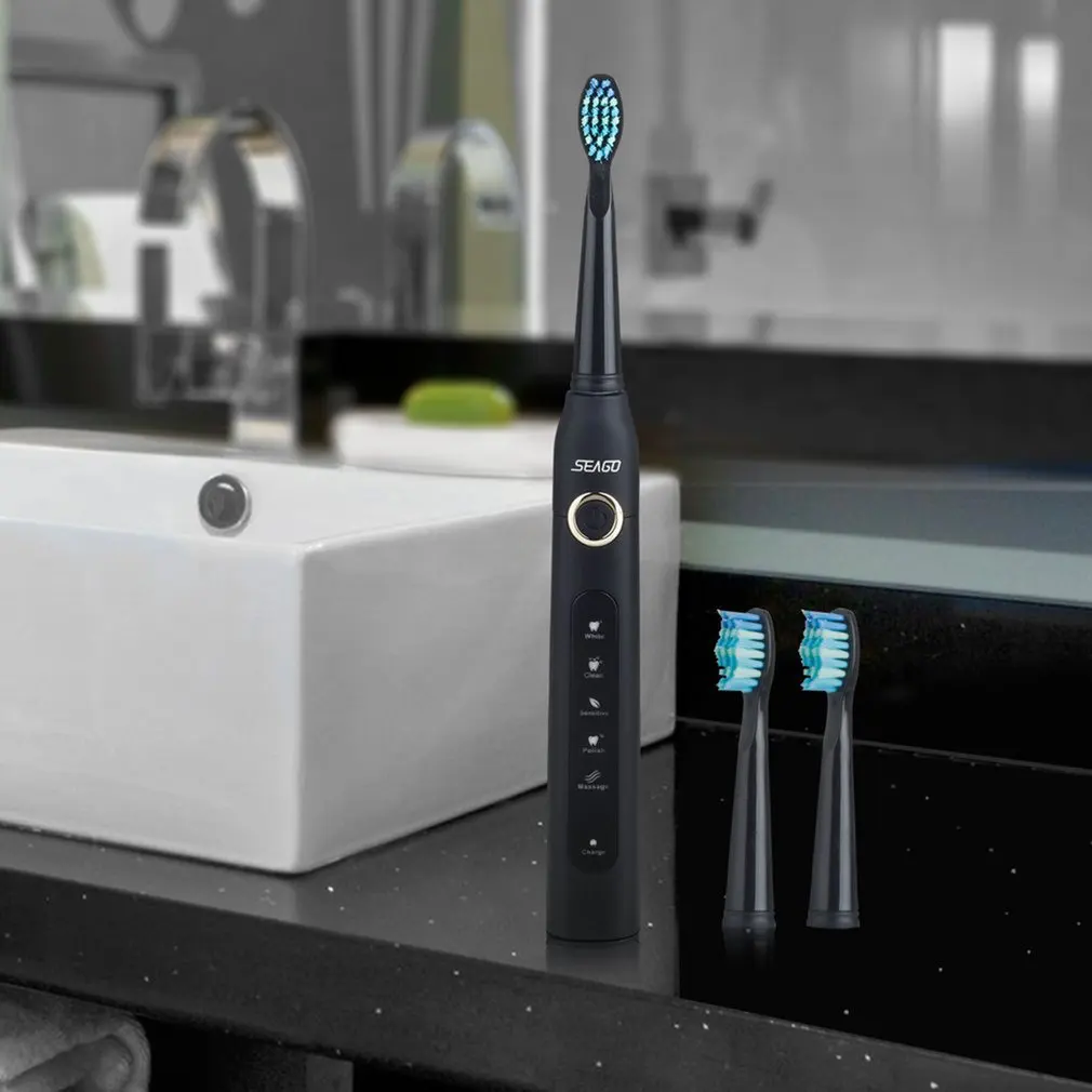 Seago SG-507 Electric Toothbrush Smart Timer Sonic Brush USB Rechargeable Waterproof Tooth Brush for Adult Seago SG-507 Electric Toothbrush Smart Timer Sonic Brush USB Rechargeable Waterproof Tooth Brush for Adult