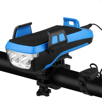 

Rechargeable Phone Holder Headlight Horn Flashing Light Bracket Handlebar