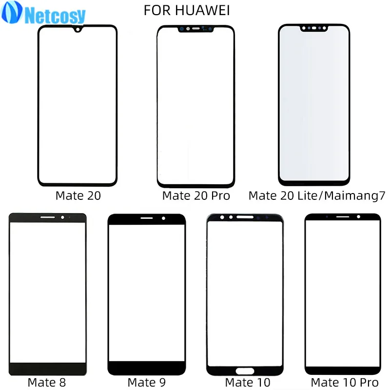 

Netcosy Front Outer Glass Lens Cover Replacement Parts For Huawei Mate 8 9 10 20 Pro Maimang 7 LCD Screen Front Glass Lens