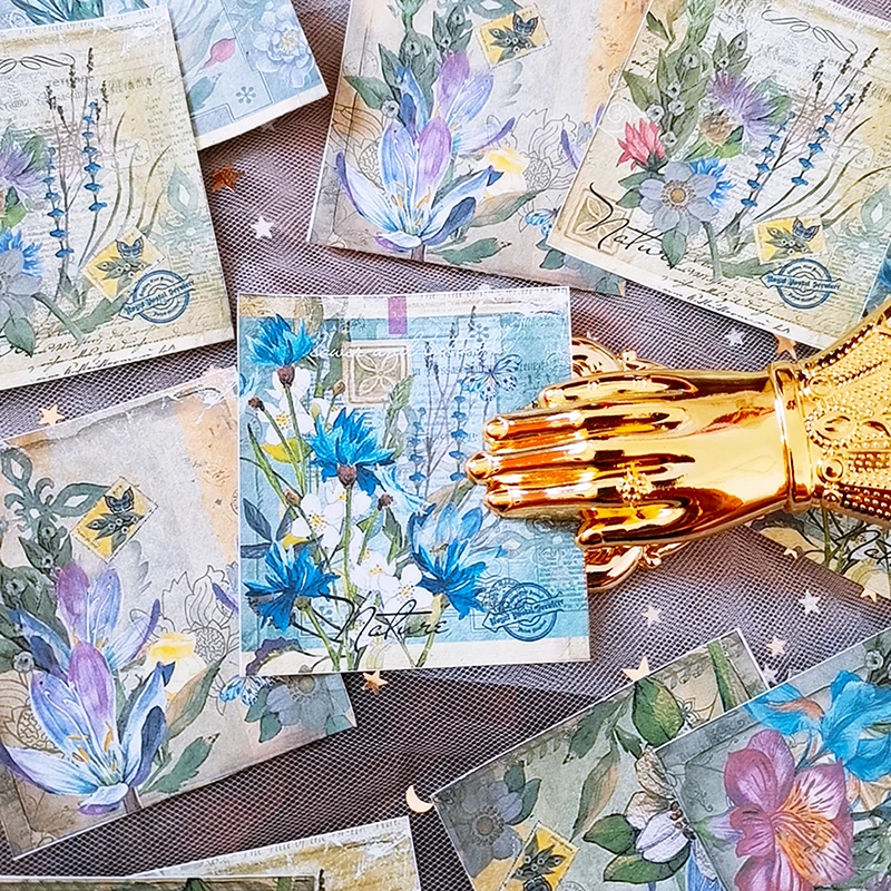 24Pcs/Pack Vintage Plants Illustration Sticker DIY Craft Scrapbooking Album Junk Journal Happy Planner Decorative Stickers