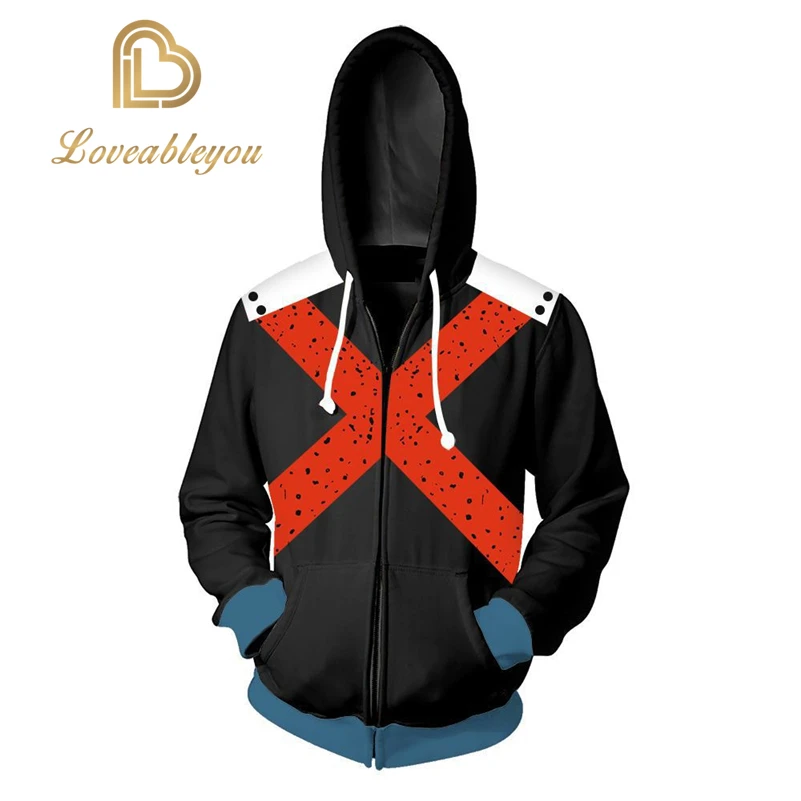 

New-Arrival My Hero Academia Sweatshirts Cosplay Costumes Unisex Fashion Zipper Hoodie College Uniforms Jackets Pants S-5XL