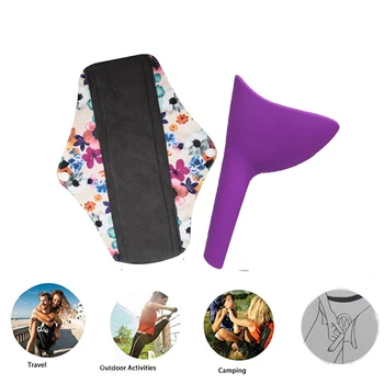 

Portable Reusable Female Urination Device and Washable Sanitary Charcoal Bamboo Menstrual Pad Woman Urinal Outdoor Produtcts