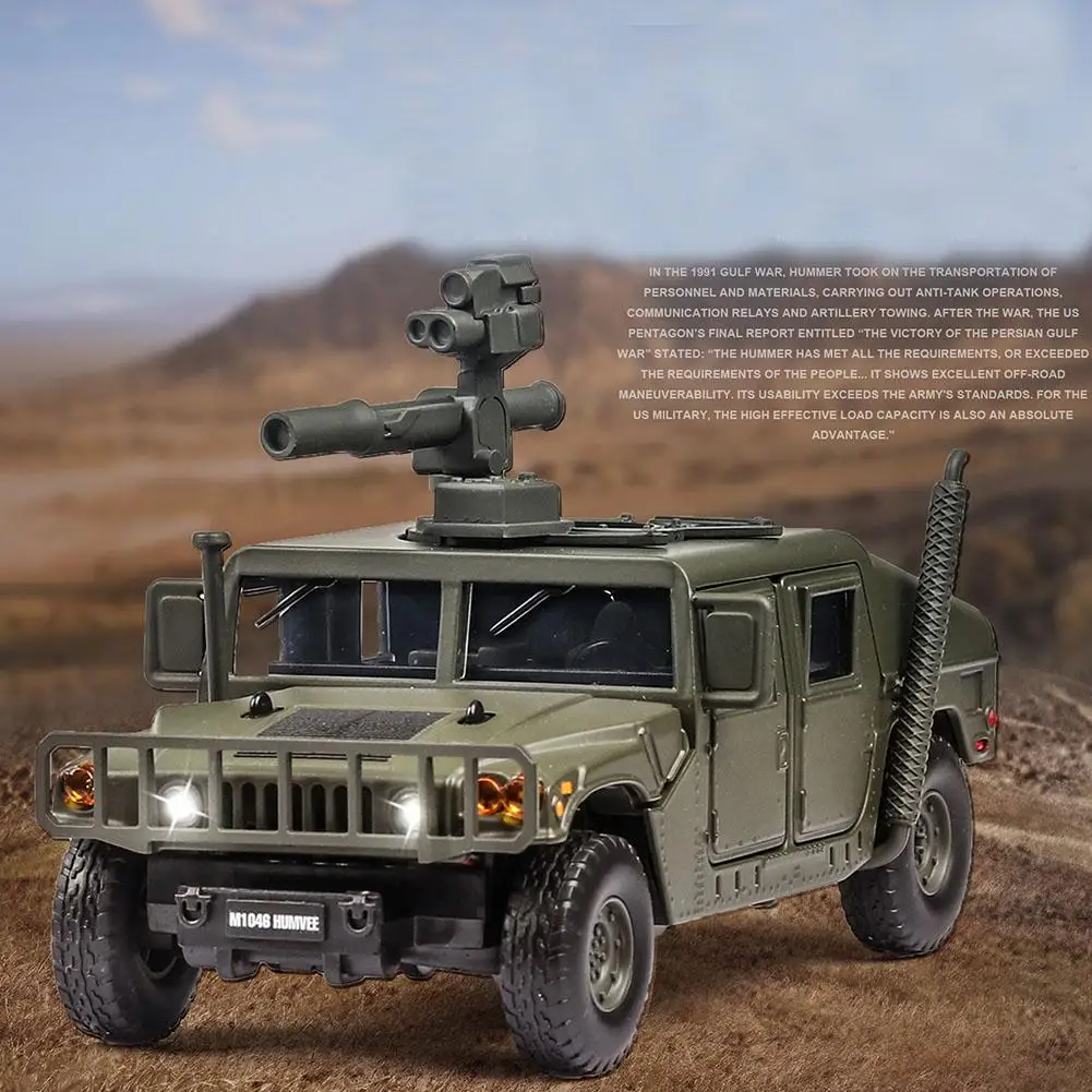 1:32 Military car model Explosion proof Armored vehicle with sound light alloy toy diecast vehicles |