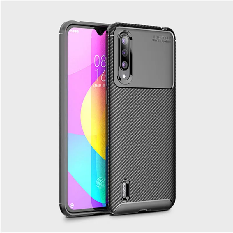 Black Карбоновый чехол для телефона для Xiaomi mi 9 SE Honor 8 Lite 9T A2 A3 Lite чехол CC9 CC9E F1 играть макс 3 Red mi примечание 6 7 Pro фотоаппаратов моментальной печати 7S 6A 7A силиконовый чехол - Цвет: Black