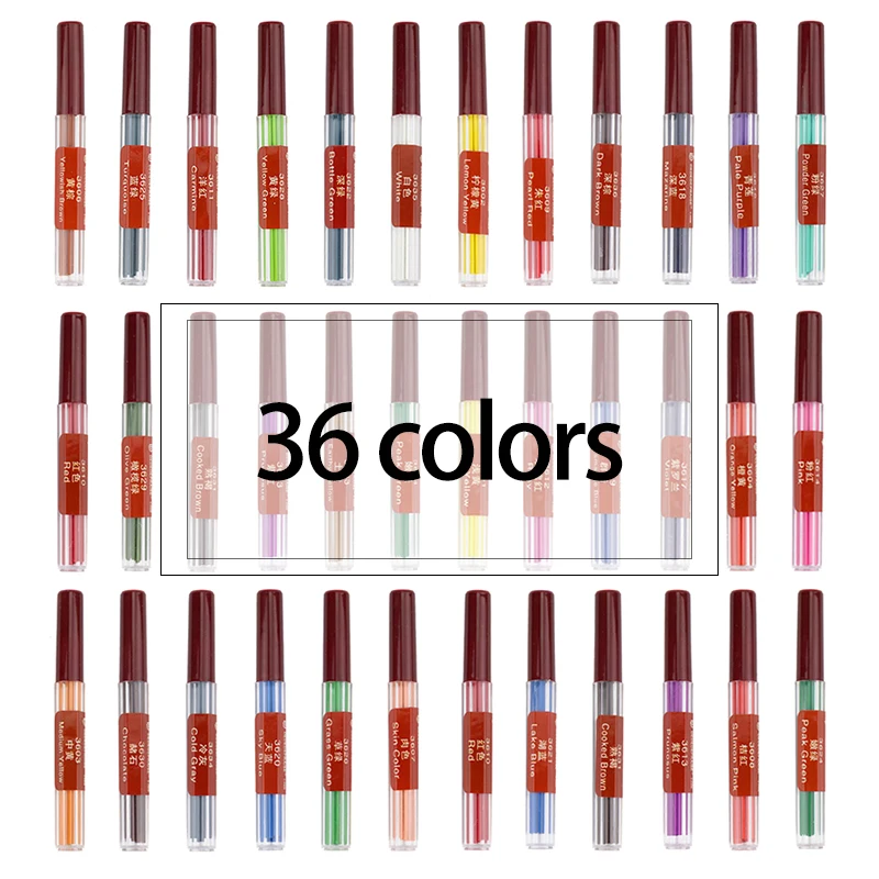 36colors Сменные механические/Автоматические цветные карандаши для карандашей/заправки/сердечник 2,0 мм карандаш для рисования 36 цветов - Цвет: 36colors