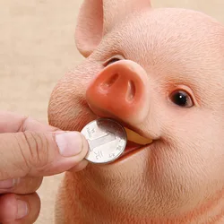 Tirelire pour enfants, tirelire, tirelire pour enfants, boîte de rangement de pièces de monnaie cadeau d'anniversaire en forme de cochon de dessin animé 
