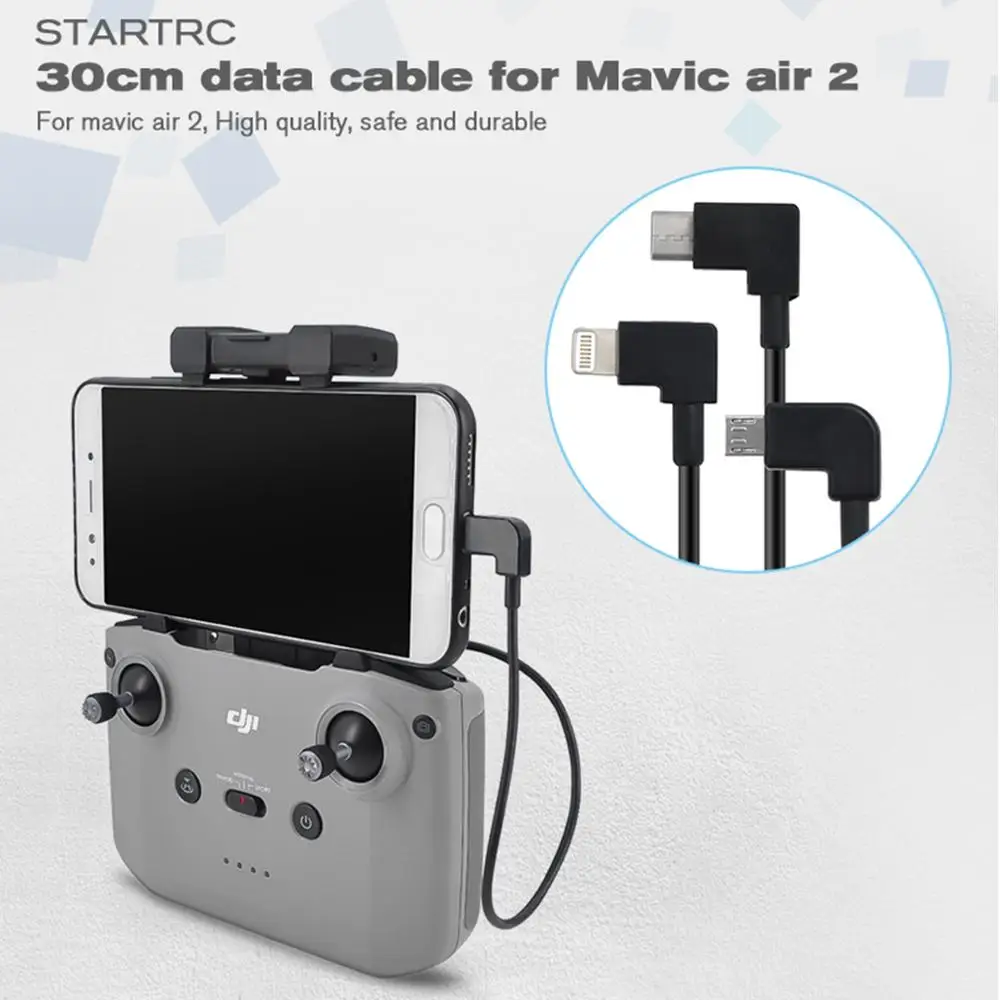 Контроллер STARTRC DJI Mini 2 Micro USB Type-c кабель для передачи данных OTG IOS и Android 30 см