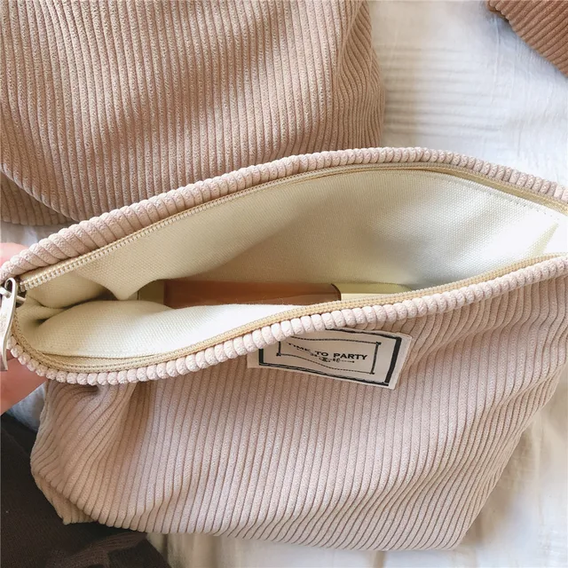 Bolsa Neceser de pana para cosméticos, neceser retro diario