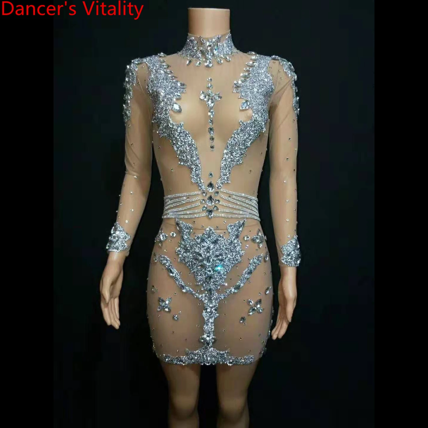 Sheer diamond dress Clearance