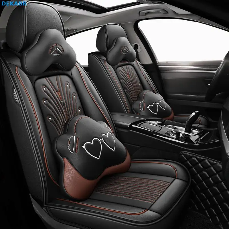 ^*Best Offers New Leather car seat covers For vw golf 4 5 VOLKSWAGEN polo 6r 9n passat b5 b6 b7 Tiguan accessories covers for vehicle seat