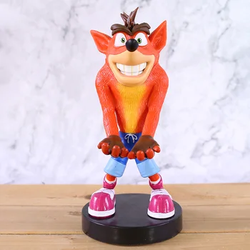 

Anime Crash Bandicoot Action Figure Game Mobile phone stand PVC Action Figure Model Toys Doll For Gift