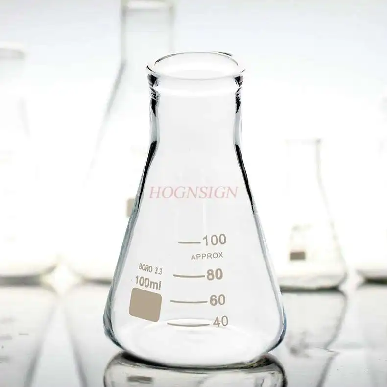 Erlenmeyer 플라스크 유리 플라스크 Erlenmeyer 플라스크 100ml 화학 실험실 장비 Erlenmeyer 플라스크
