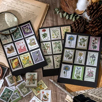 

60pcs/pack Van Gogh Painting Vintage Post Stamps Decorative Stickers For Scrapbook Envelopes Journal Diary Planner