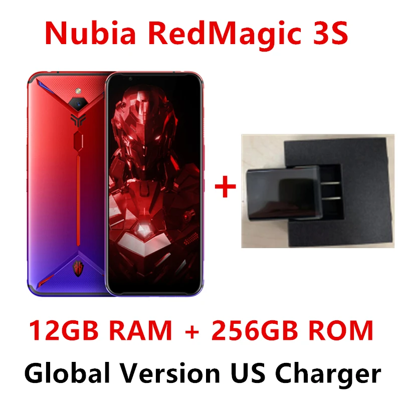 12G256G Redblue US Мобильный телефон Nubia Red Magic 3S с глобальной версией, 6,65 дюймов, 8 гбрам, 128 Гб ПЗУ, Snapdragon 855 Plus, 5000 Мп+ Мп, мАч, игровой телефон - Цвет: 12G256G Redblue US