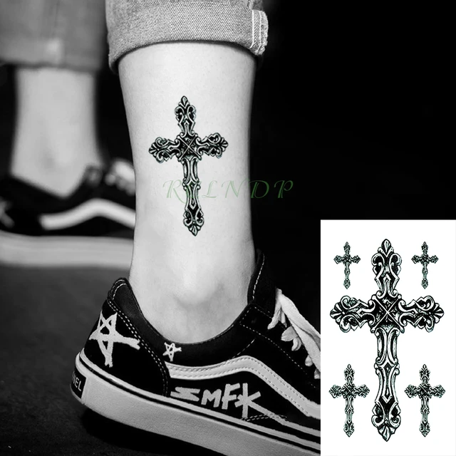 black and gray cross tattoo | hautedraws