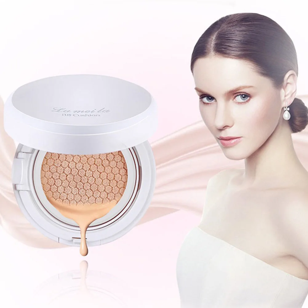 Natural Women Concealer Base BB Cream Wet Powder Air Cushion Oil Control Moisturizing Spot Cover Foundation Long Lasting Portable - Цвет: Natural