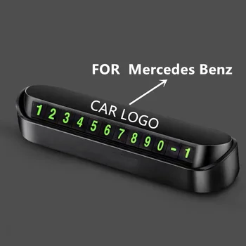 

Car Styling Temporary Parking Card Phone Number Card Plate Park Stop For Mercedes Benz W124 W203 W204 G63 G350d G500 GLA GLA43