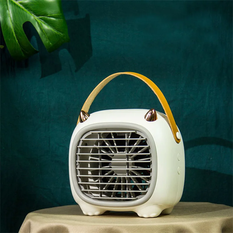 Mini Fan Air Cooler Portable Water Cooling for Home Dormitory Bedroom  Office Powered Air Conditioner Silent USB Charging FS71 - AliExpress