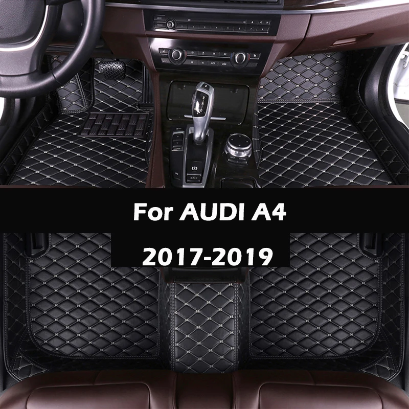 MIDOON leather Car floor mats for AUDI A4 2017 2019 Custom auto foot