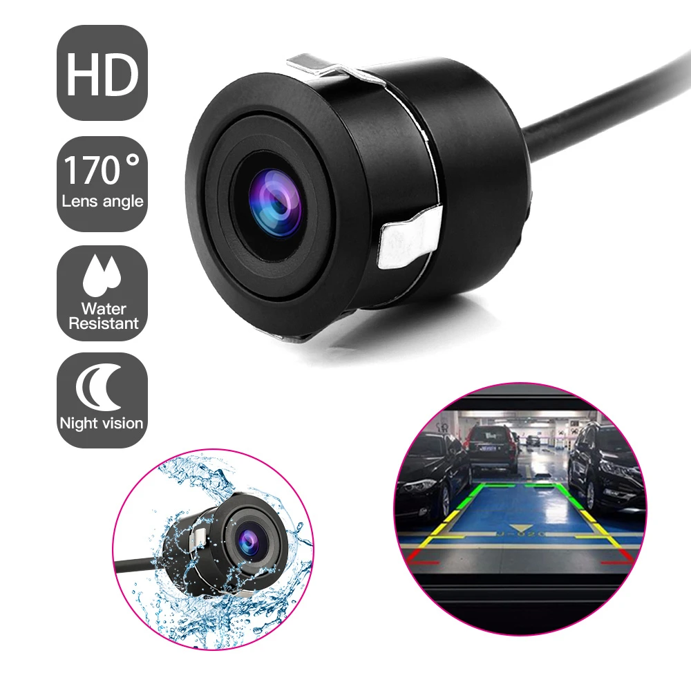 Mini Car Rear View Camera Flush Mount Reverse Backup Camera Waterproof