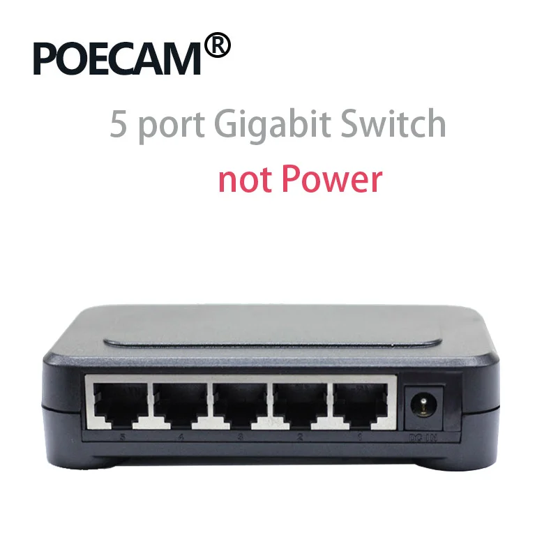 Plasltic no Power 5 портов 1000 Мбит/с Gigabit Switch сетевые переключатели Optinal US EU plug пластиковый корпус Шэньчжэнь завод Поддержка oem и odm - Цвет: Plasltic no Power