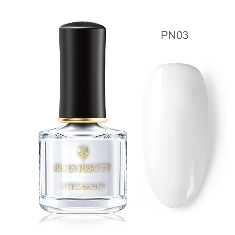 PN03 BORN PRETTY 55 цветов лак для ногтей Блестящие Блестки маникюр Лак для ногтей лак для ногтей Дизайн ногтей 6 мл базовое верхнее покрытие - Цвет: PN03