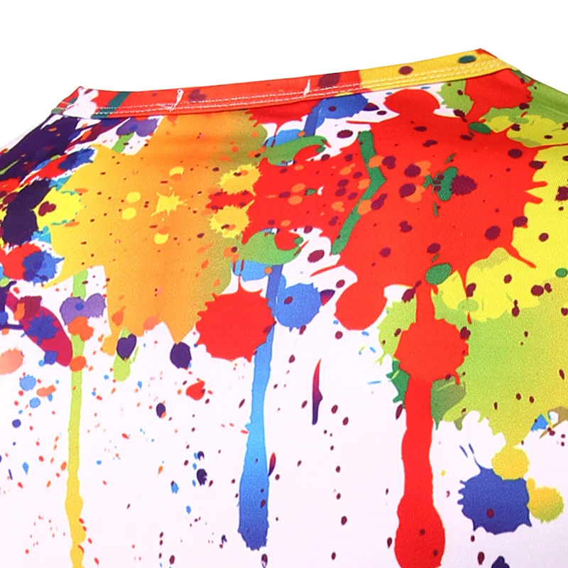 3D Splash Ink Мужская футболка с рисунком Женская брендовая Новая летняя Приталенная футболка с коротким рукавом Homme Повседневная Хип-Хоп Футболка мужская