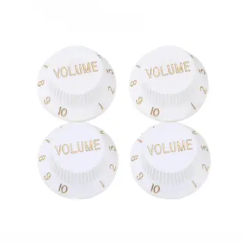 

Musiclily Pro Imperial Inch Size Volume Control Knobs for USA Made Strat Style Electric Guitar, White (Set of 4)
