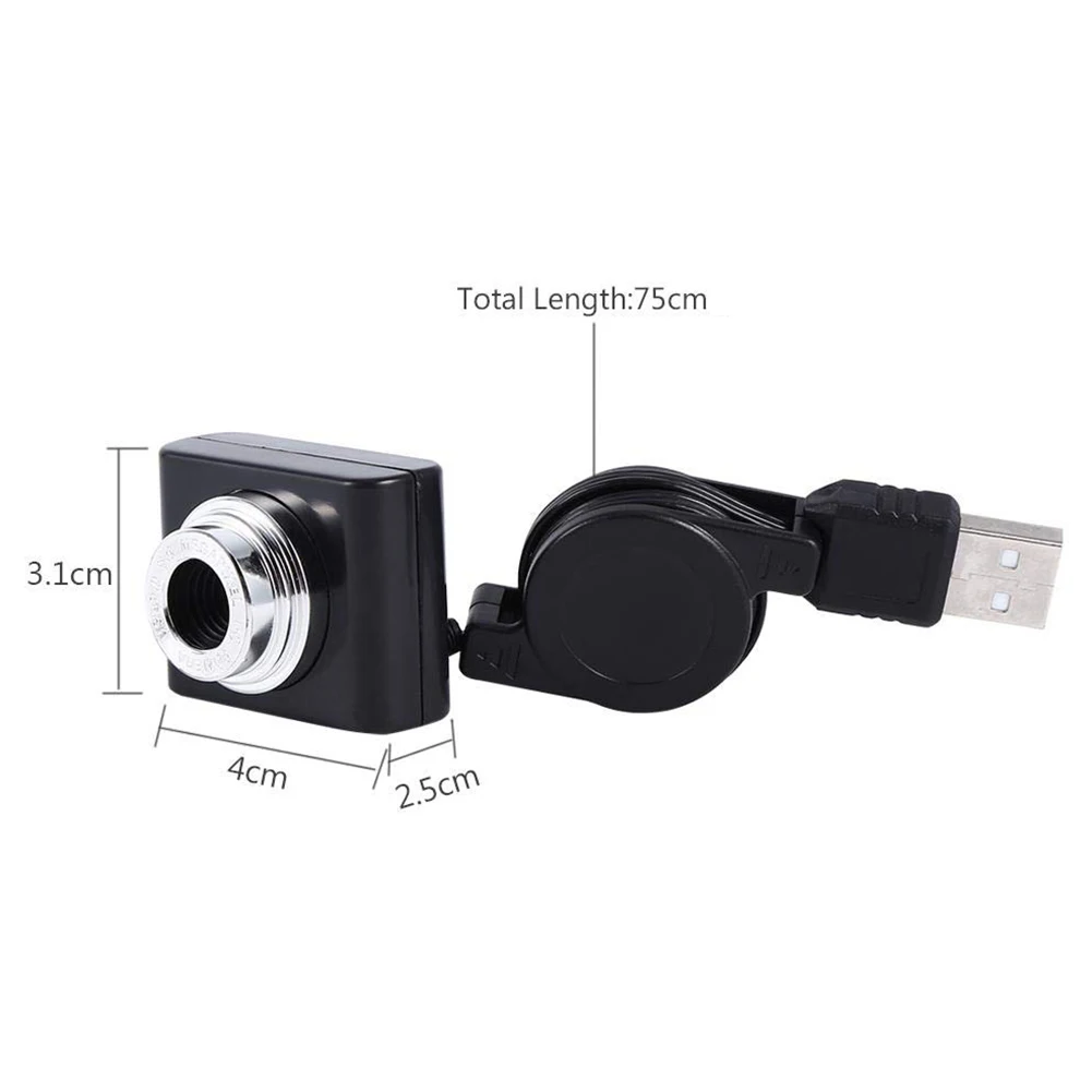 Многофункциональная портативная Домашняя мини-камера USB, выдвижная универсальная супер прозрачная веб-камера высокого разрешения, мегапиксель для ноутбука