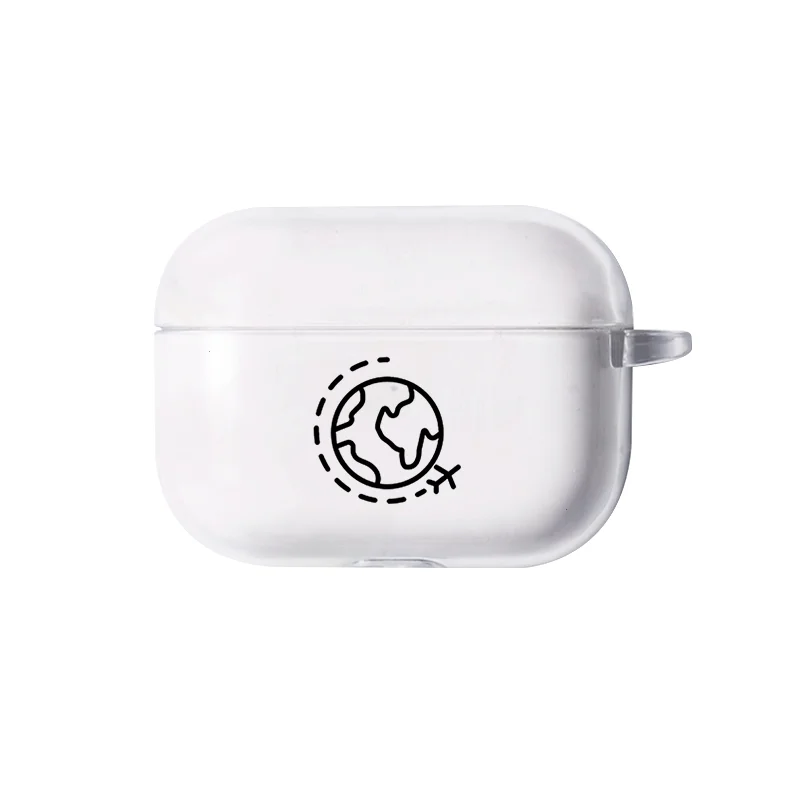 I250015 Мягкий чехол для наушников для Apple Airpods Pro, чехол, милый, карта поездки, прозрачный, Роскошный чехол для наушников Air pods Pro, чехол - Цвет: I250015