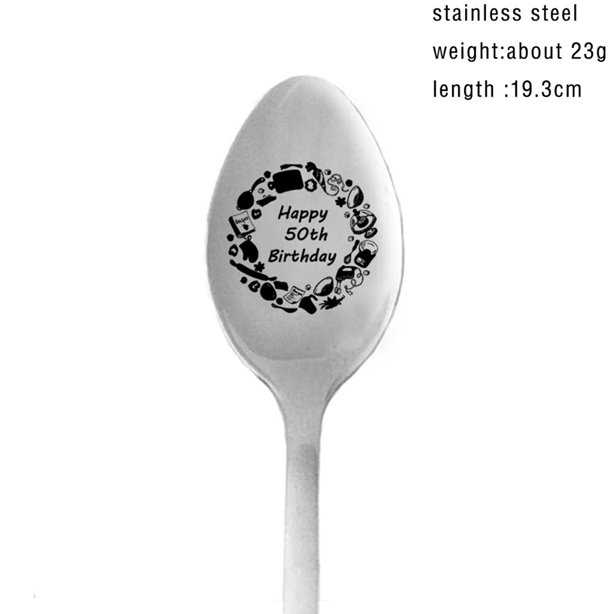 50th Spoons CHZLL 30, 40, 50, 60, запечатывание этикеток на день рождения, наклейки на день рождения, украшения на день рождения для взрослых, товары на день рождения, подарки на день рождения - Цвет: 50th Spoons