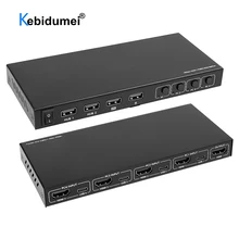 2/4 portas kvm switcher hdmi-divisor compatível do interruptor de usb para compartilhar a descriptografia adaptável do rato do teclado do monitor edid/hdcp