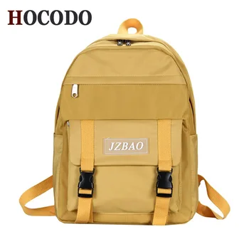 

Fashion Casual Backpack School Bag Women Simple For Teen Girl Solid Colour Nylon Backpack Travel Women Shoulder Bag Backpack