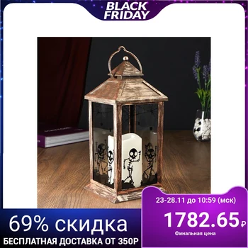 

Lamp 48125/1, 3хААА batteries, black with gold patina 14х14х31 cm 4766910