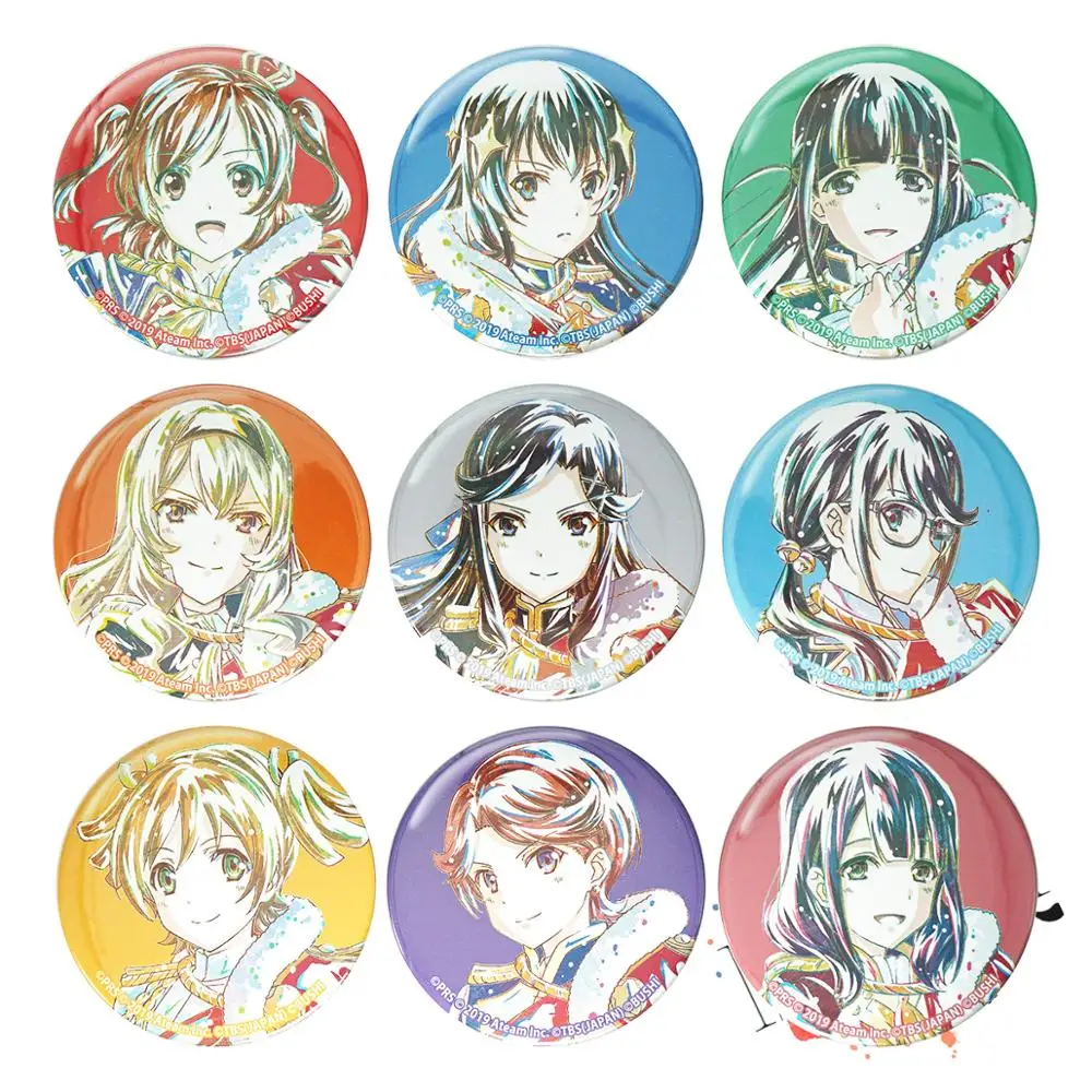 Значок аниме для девочек Opera Revue Starlight Karen Hikari Kagura Maya Junna Hoshimi Mahiru металлический