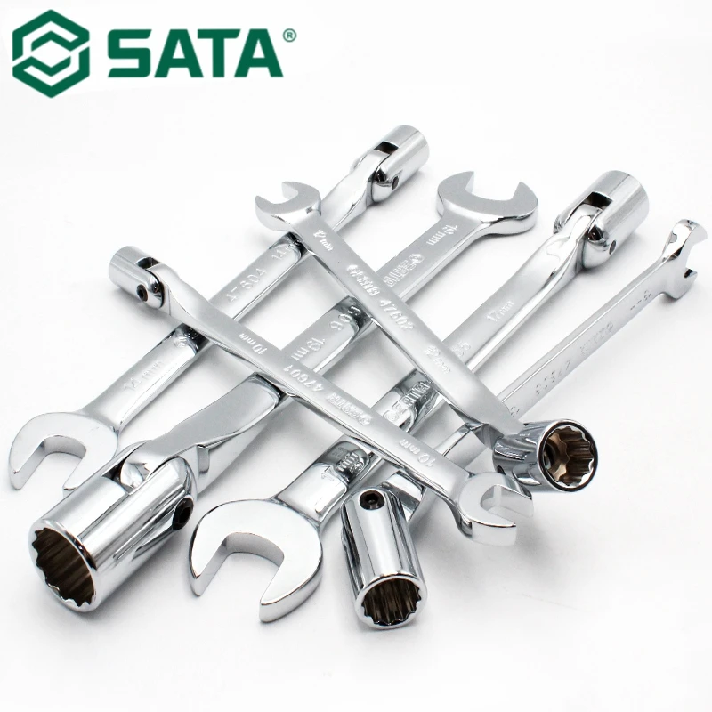 Инструмент SATA 1 шт. головной рукав Rathct открытый ключ розетка Автоматическая регулировка 10 мм до 19 мм 47601