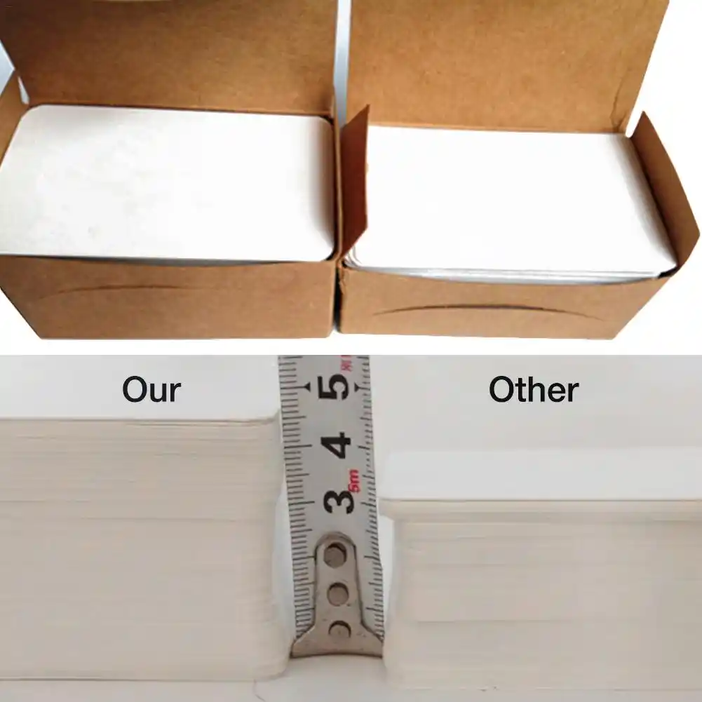 200pcs blank hard paper card paper diy board game white cardboard card  playing card family team game outdoor activities deck box
